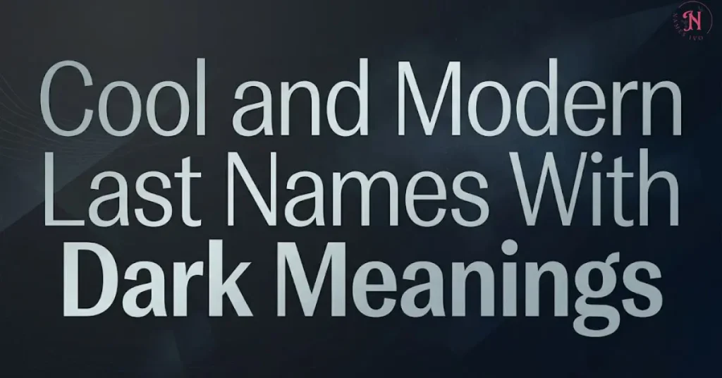 Cool and Modern Last Names With Dark Meanings