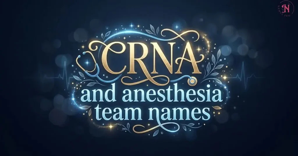 CRNA and anesthesia team names