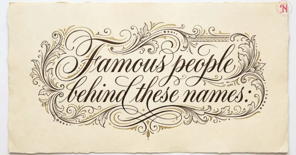 Famous people behind these names: