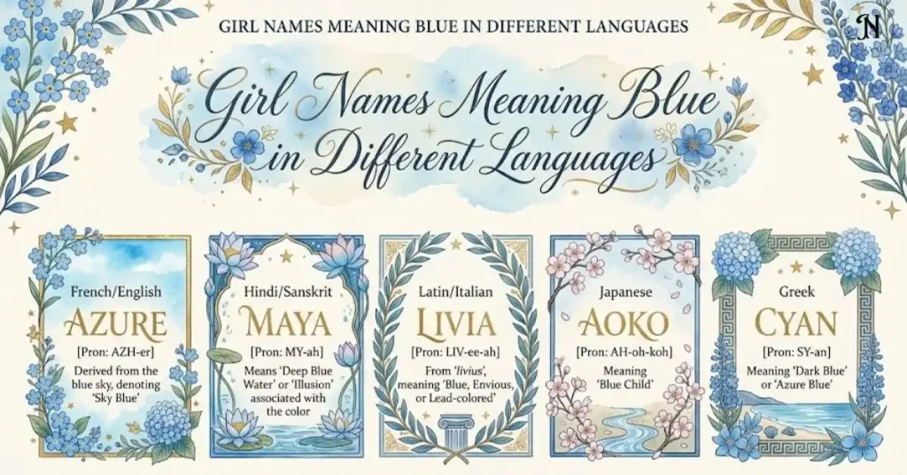 Girl Names Meaning Blue in Different Languages