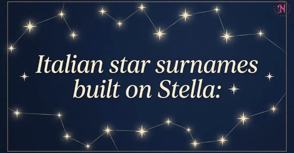 Italian star surnames built on Stella: