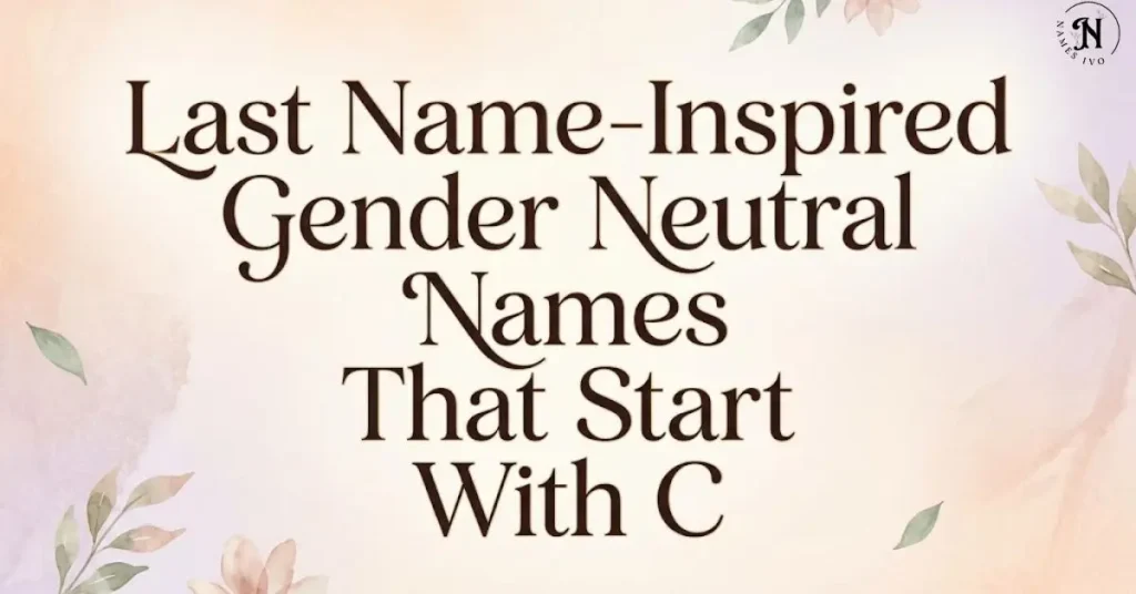 Last Name-Inspired Gender Neutral Names That Start With C