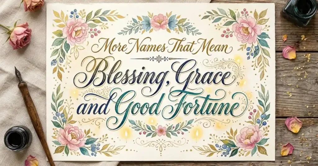 More Names That Mean Blessing, Grace and Good Fortune